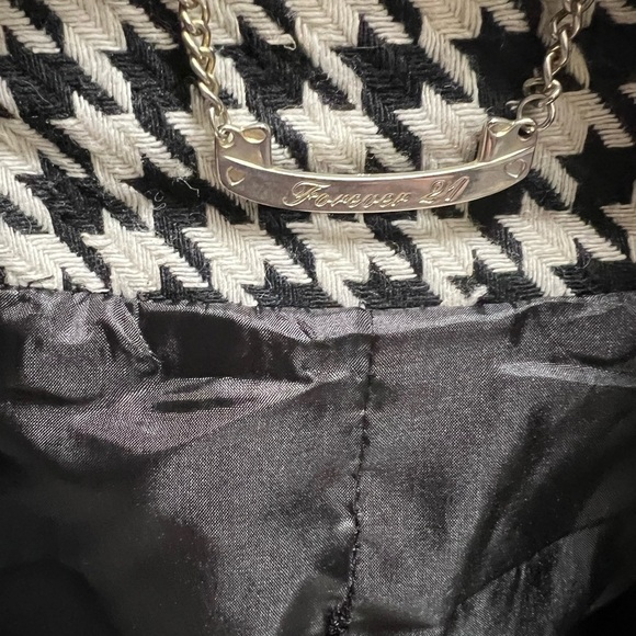 OPEN Front Belted Houndstooth Blazer Jacket - Picture 4 of 6